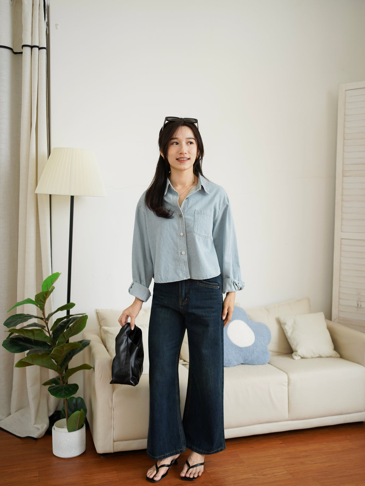 Denim Stripe Blouse
