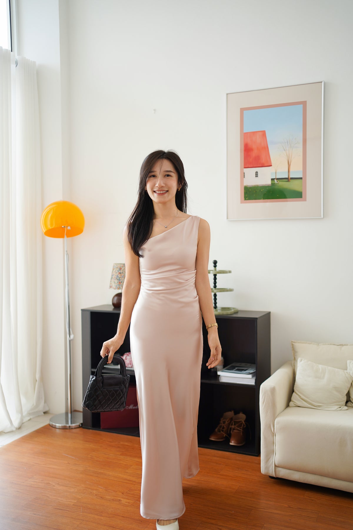 Qaira Toga Mermaid Satin Dress
