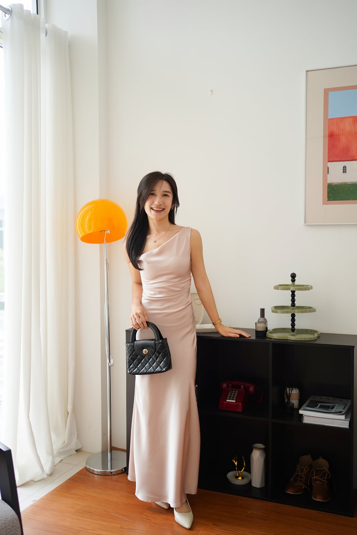 Qaira Toga Mermaid Satin Dress