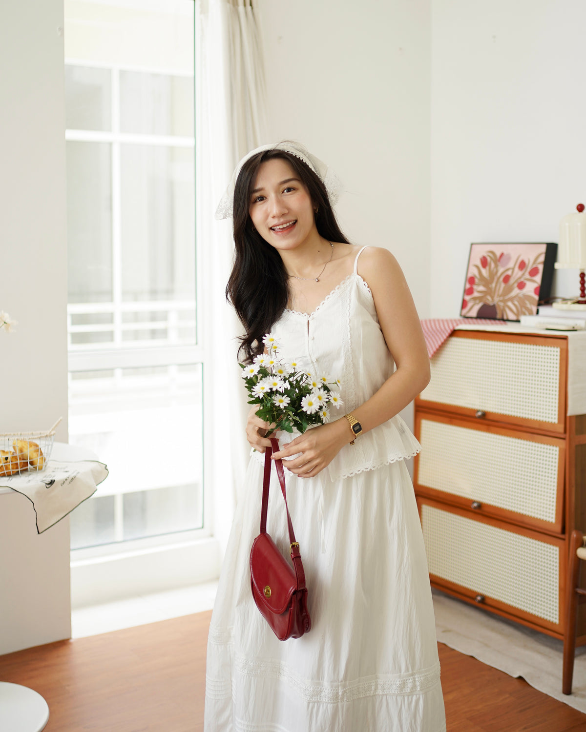 Nastya Crochet Eyelet Top