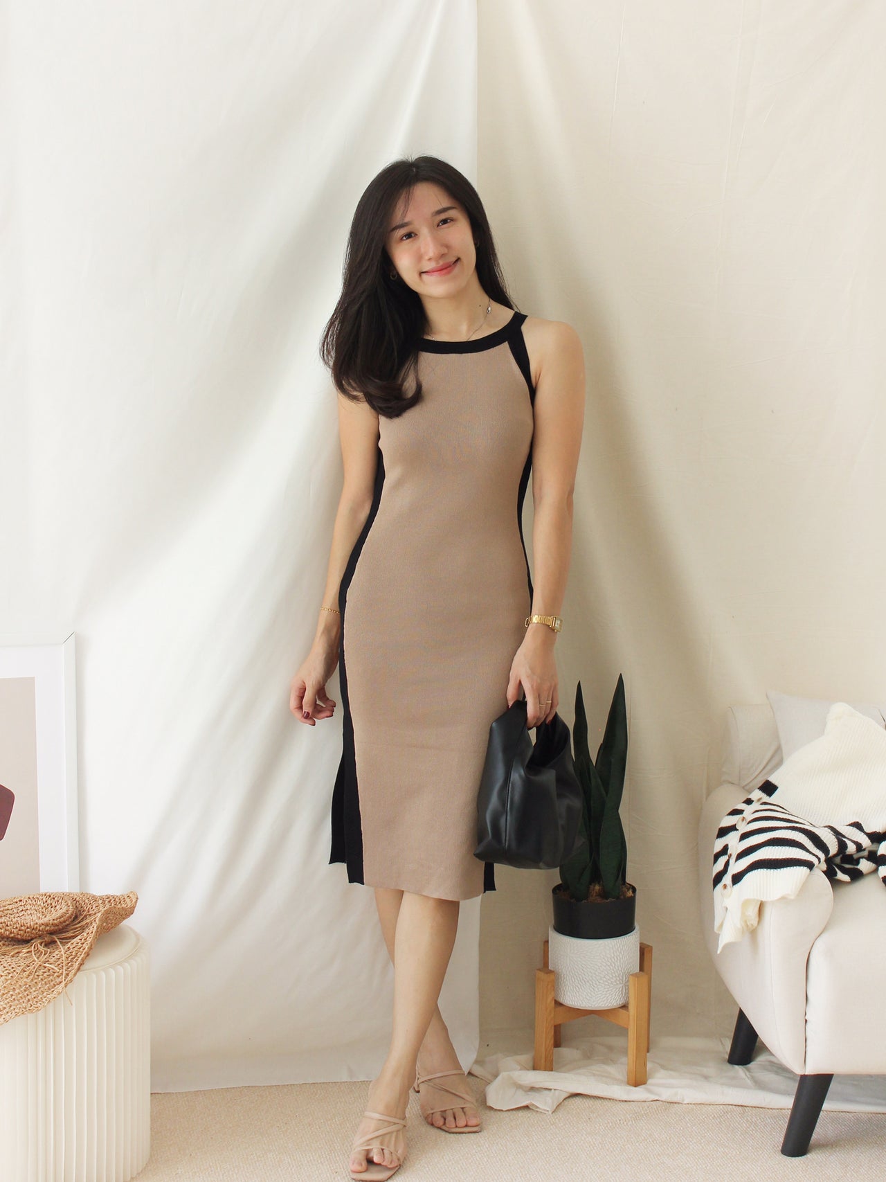 TALIYA KNIT CONTRAST DRESS