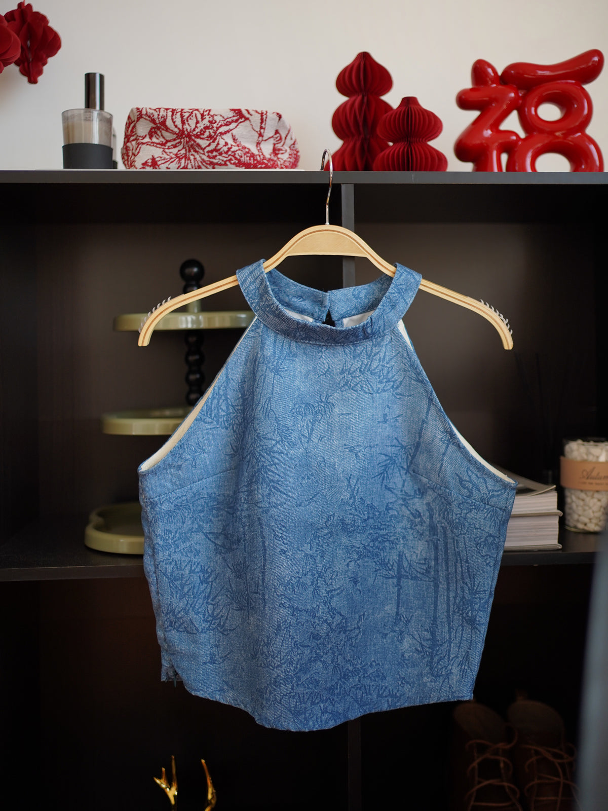 BLUE BAMBOO Halter Top - LovelyMadness Clothing Malaysia
