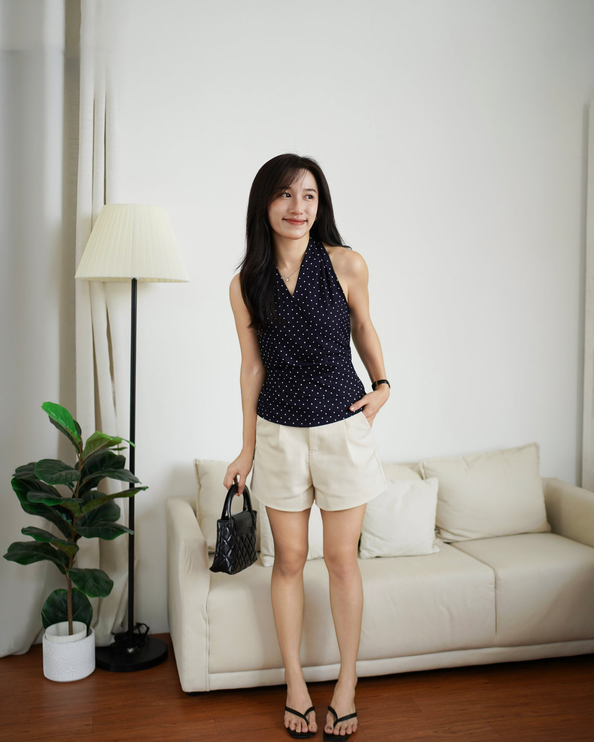 Freya Polkadots Wrap Top