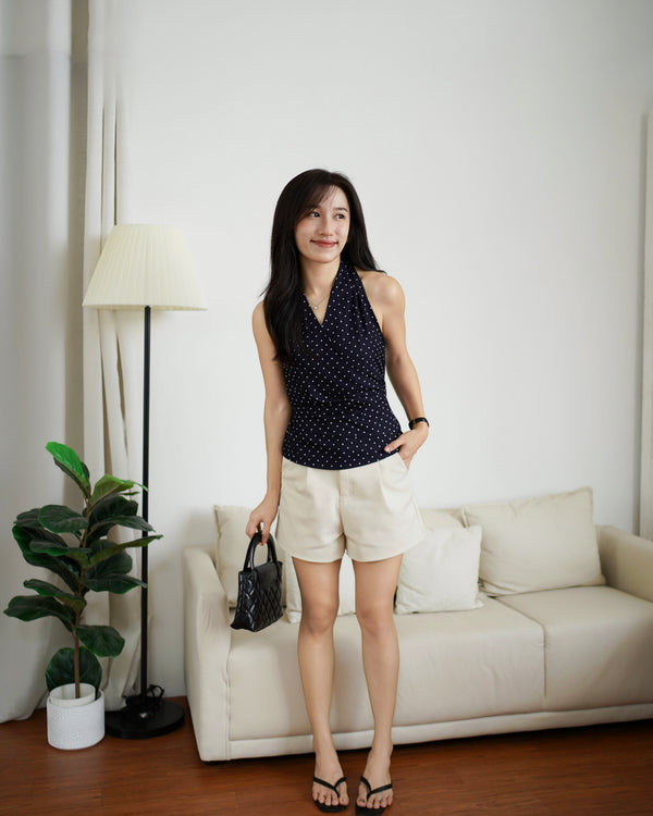 Freya Polkadots Wrap Top - LovelyMadness Clothing Malaysia