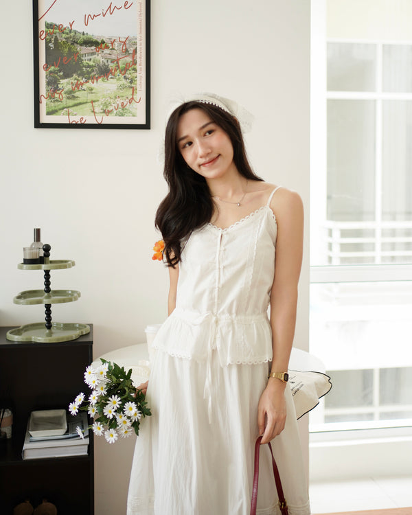 Nastya Crochet Eyelet Top
