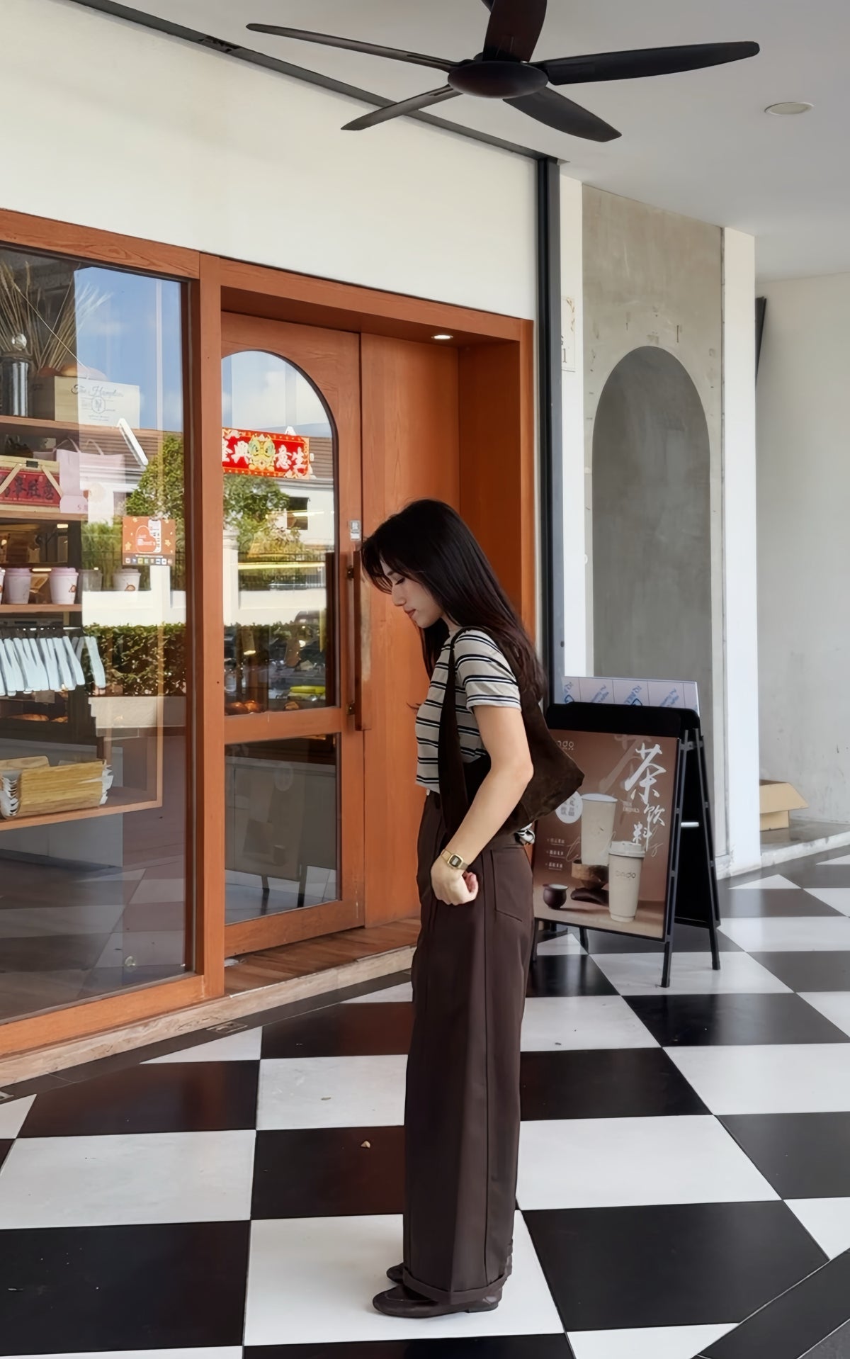 Stripe Contrast Knit Tee - LovelyMadness Clothing Malaysia