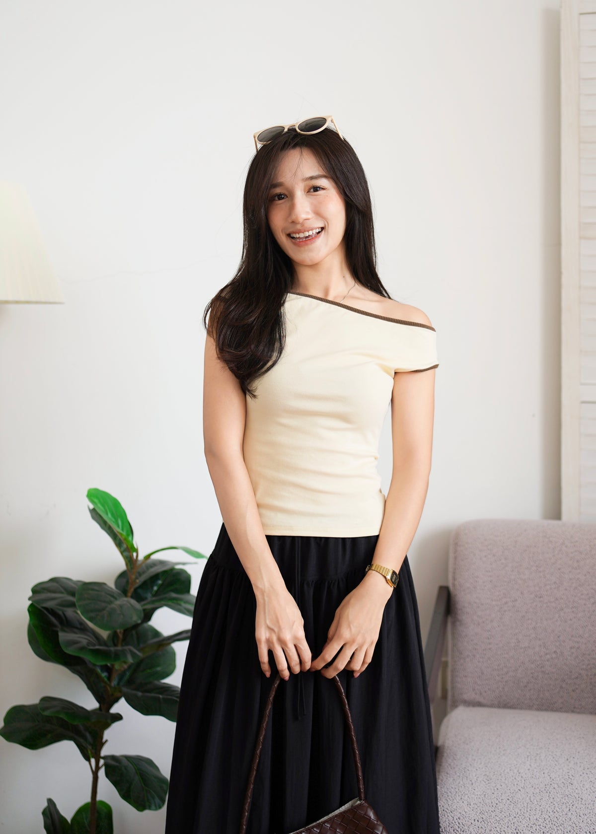 Peggy Contrast Top