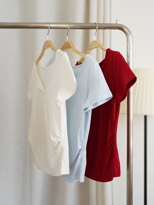 Lora Button Fitted Top