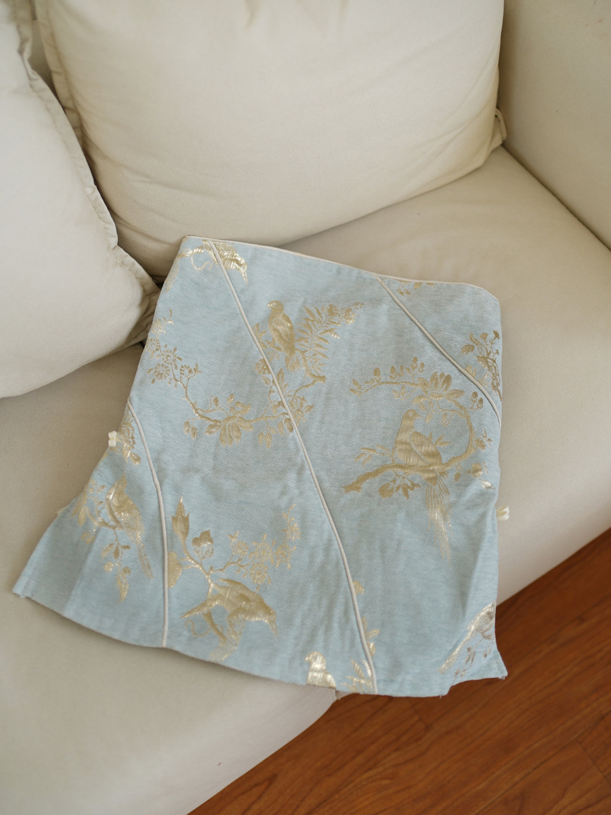 Blue Floral Oriental Tube Top