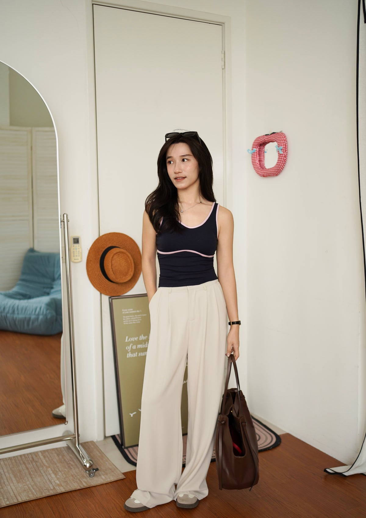 Jennie Contrast Padded Top