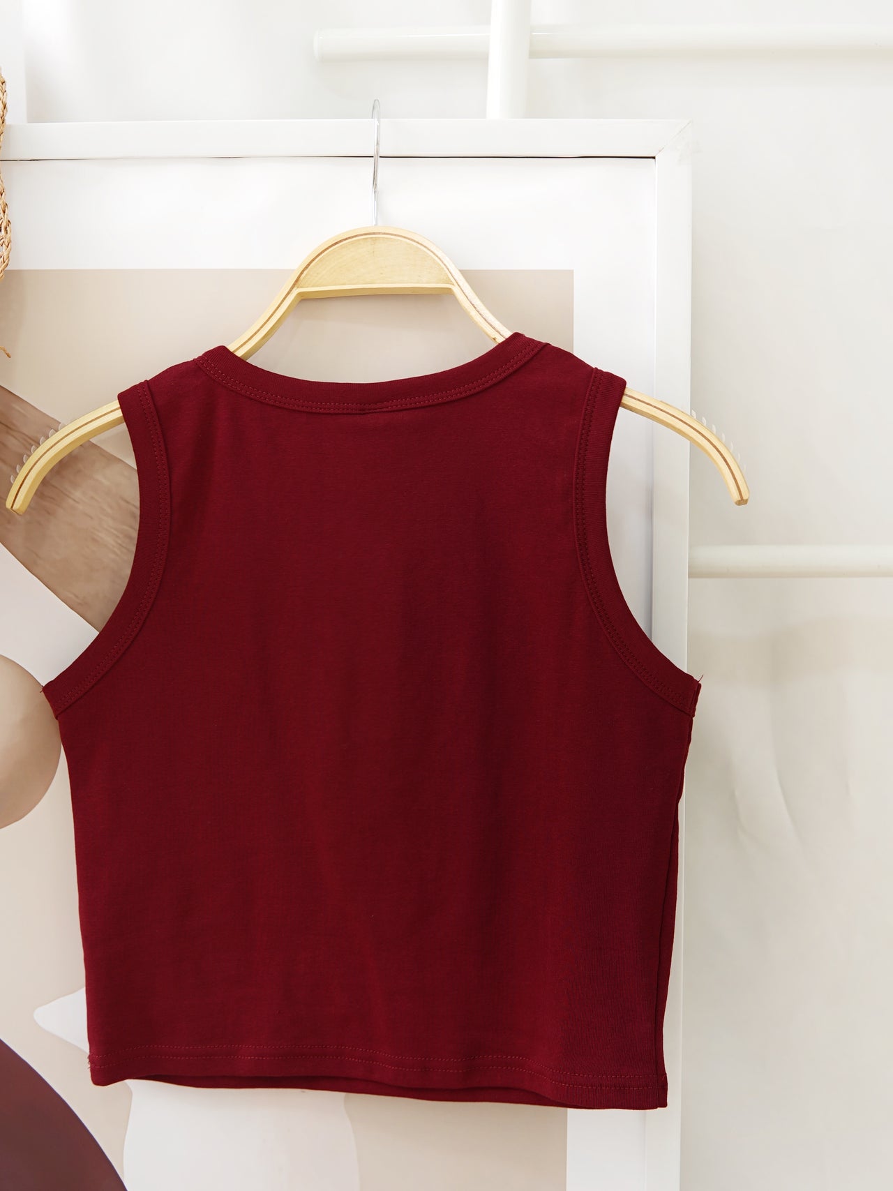 MAROON HALTER TANK