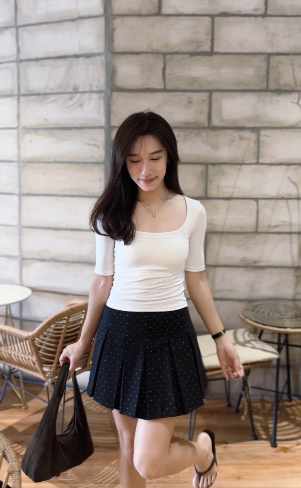 Yura Padded Quarter Sleeve Top