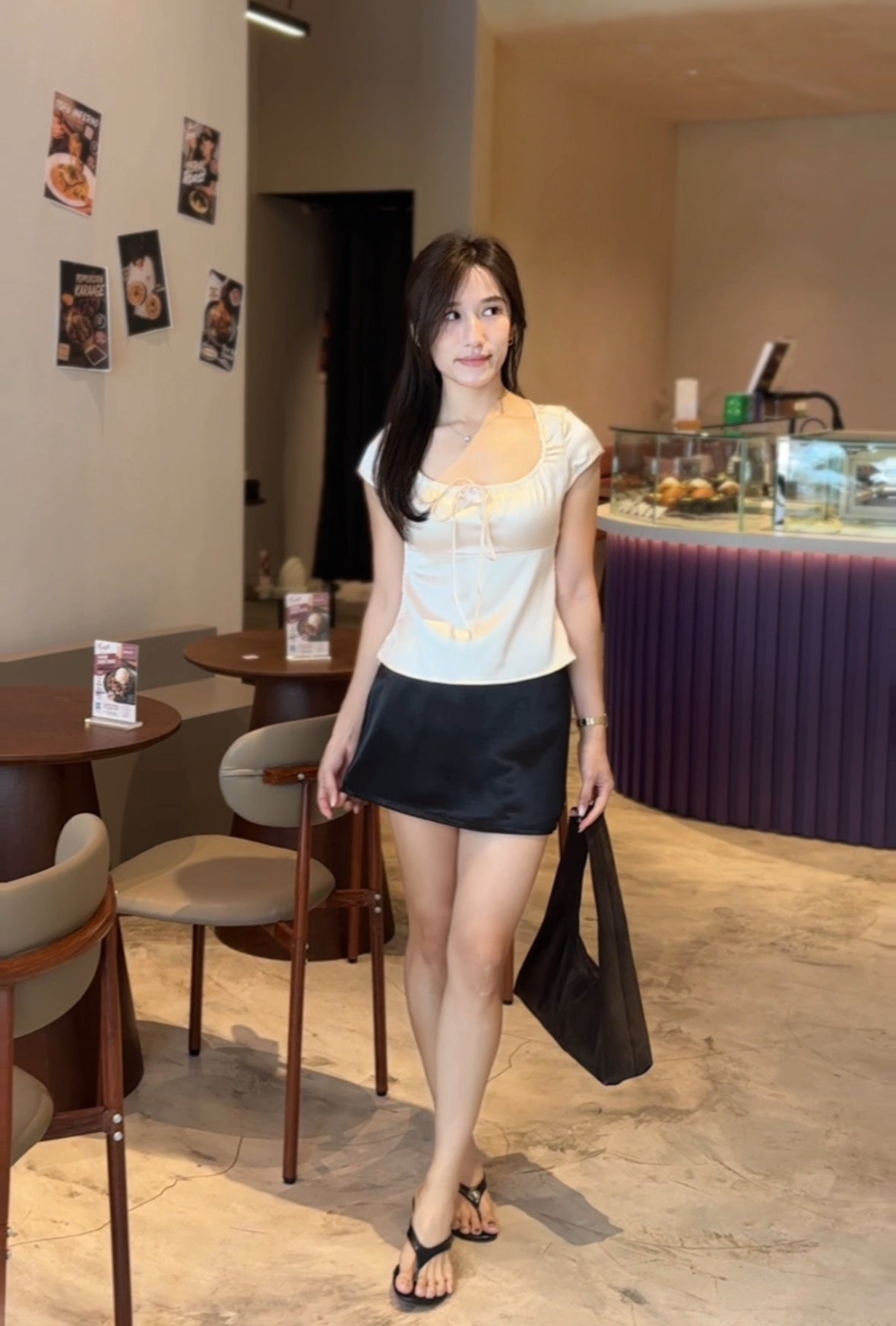 Georgina Satin Skort