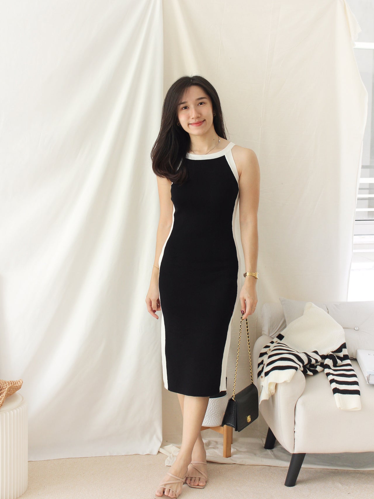 TALIYA KNIT CONTRAST DRESS