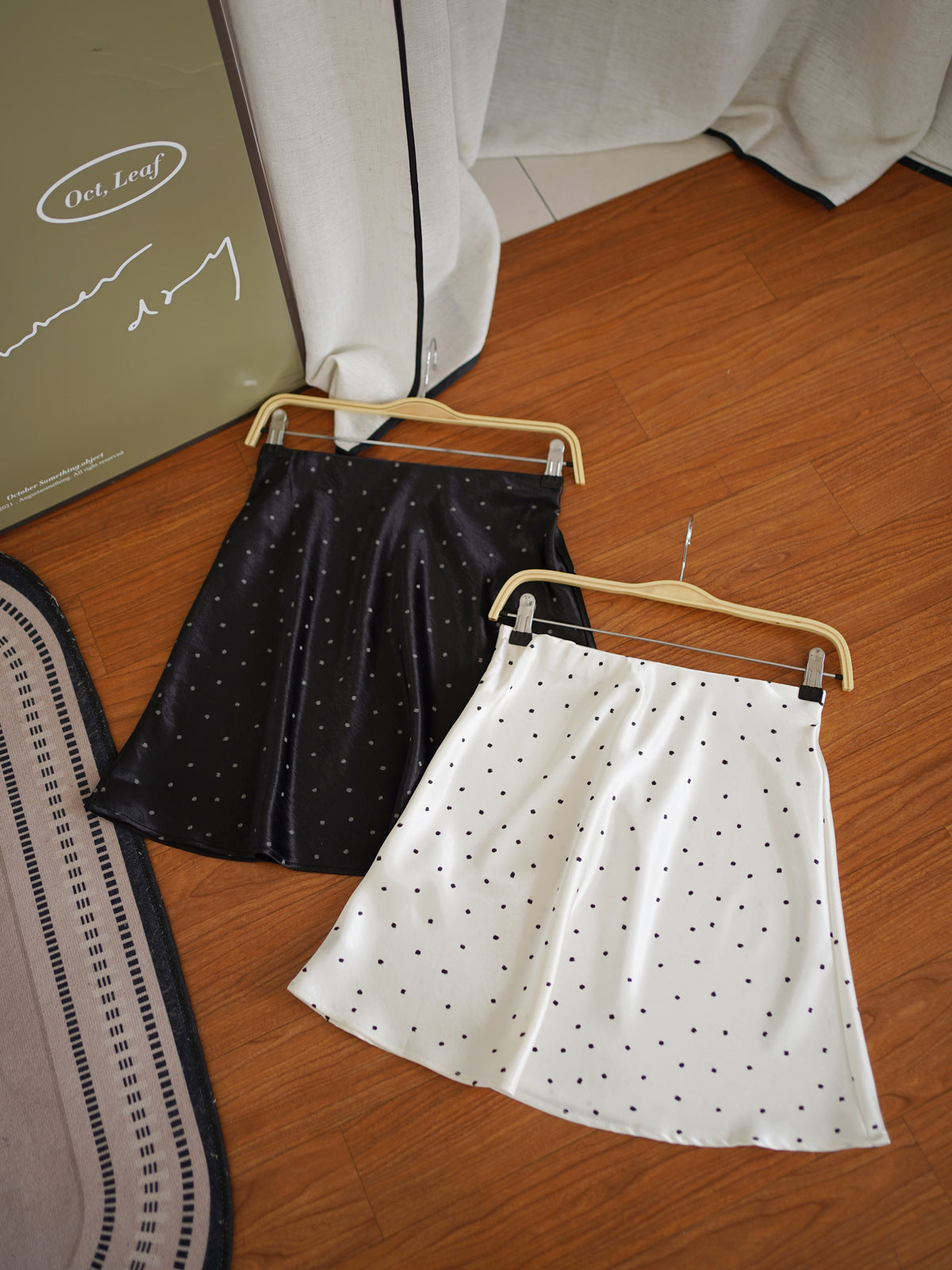 Polkadots Satin Skirt