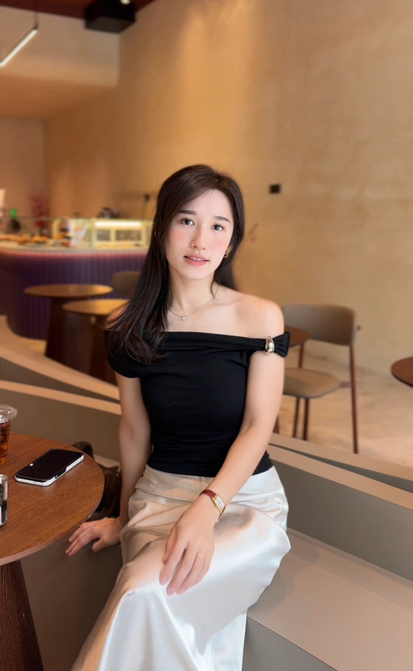 Belle Twisted Padded Top - LovelyMadness Clothing Malaysia