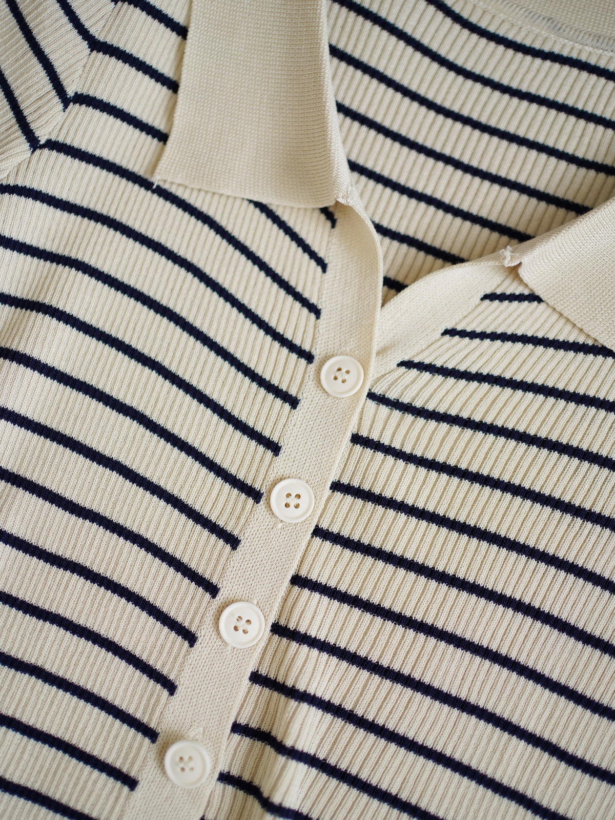 Stripe Knit Collar Top - LovelyMadness Clothing Malaysia
