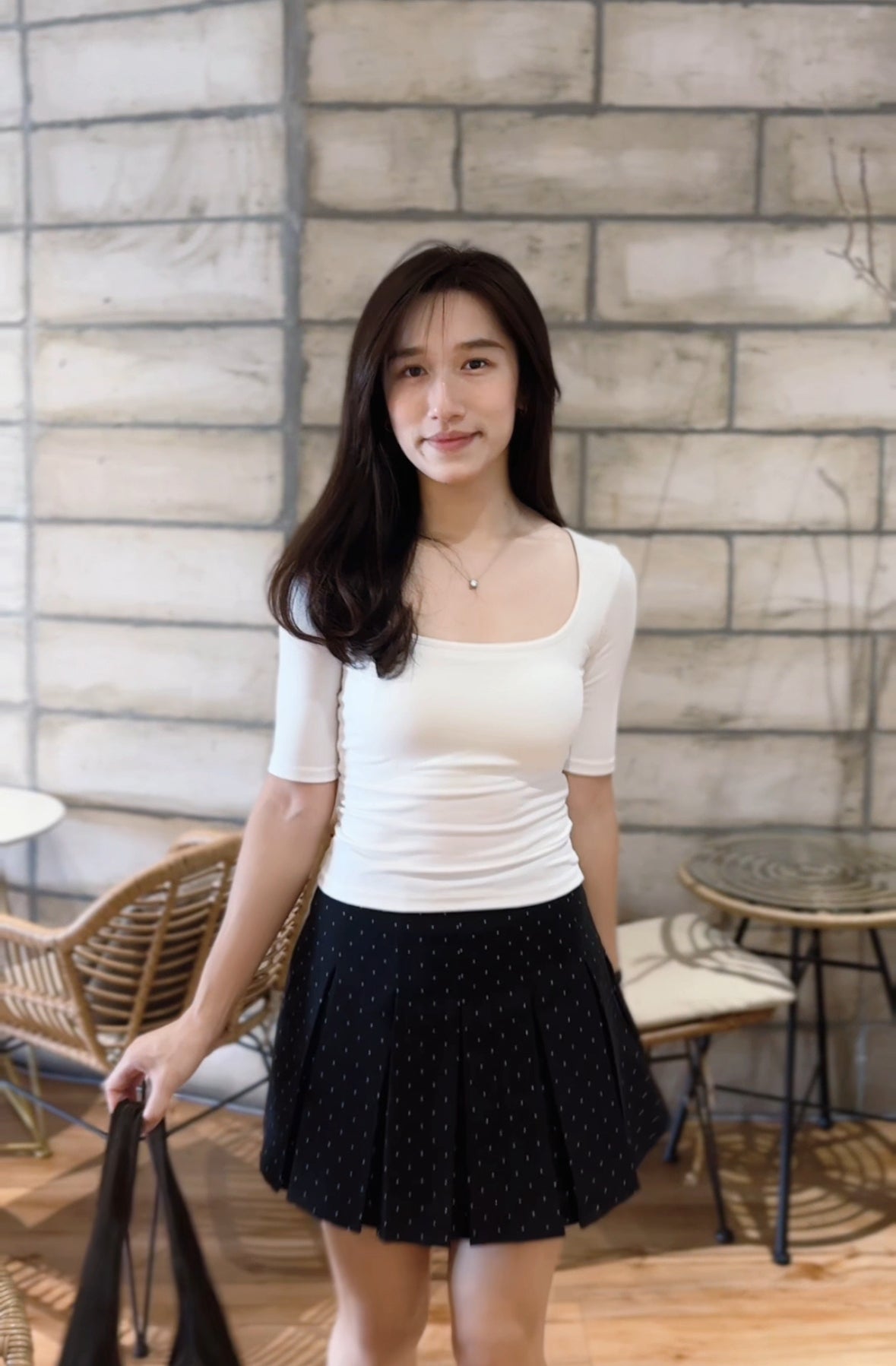 Yura Padded Quarter Sleeve Top