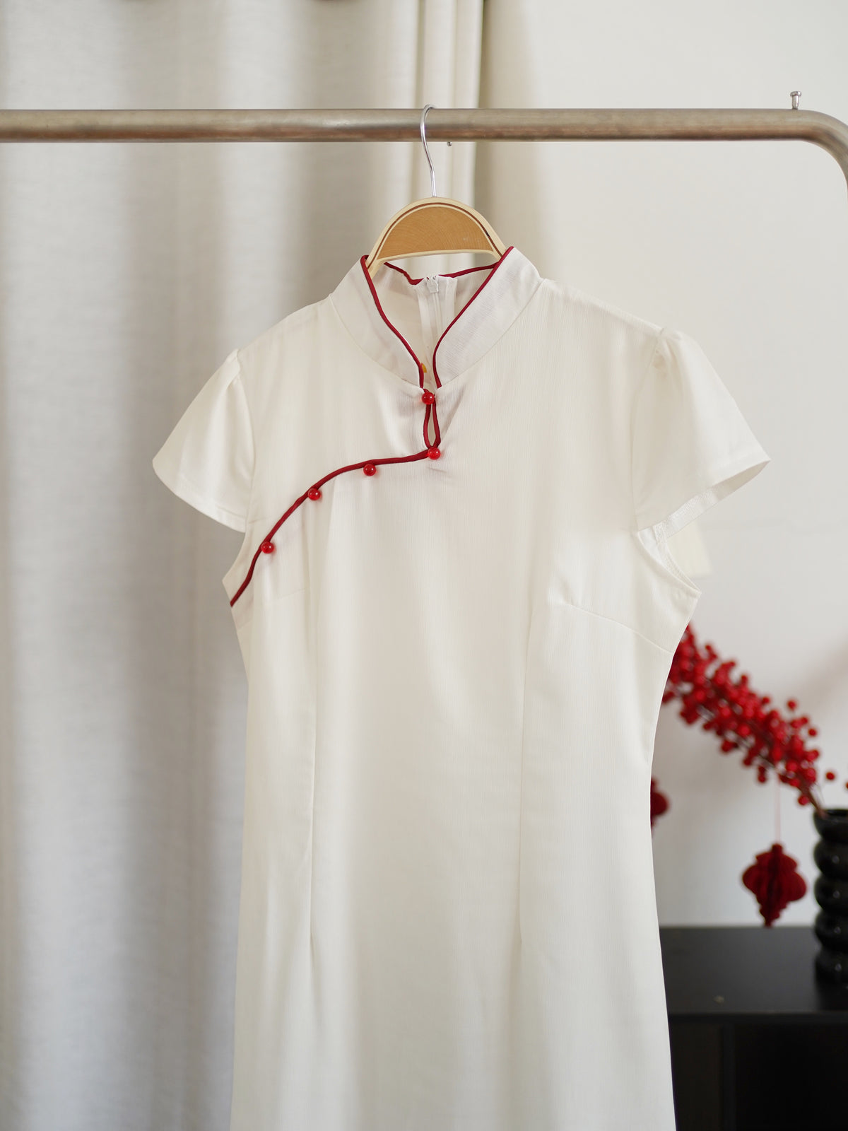 Floral Mandarin Collar Dress