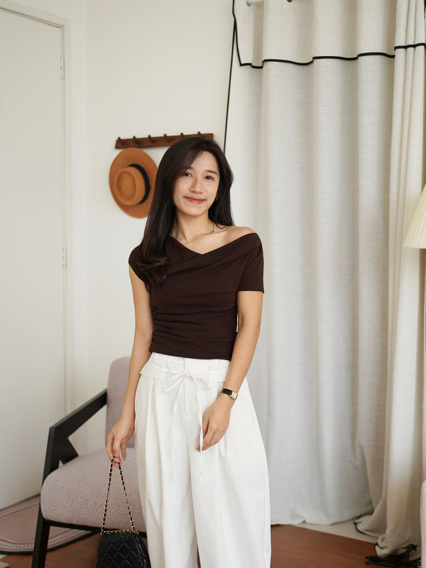 Ariel Drape Top (2 ways top) - LovelyMadness Clothing Malaysia