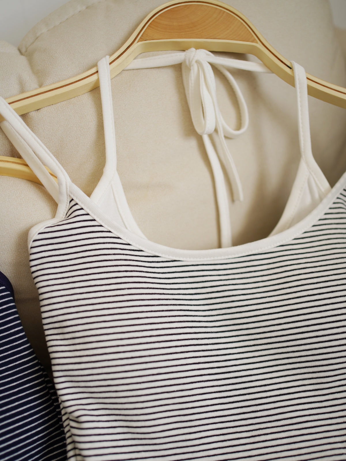 Helen Stripe Padded Halter Tank