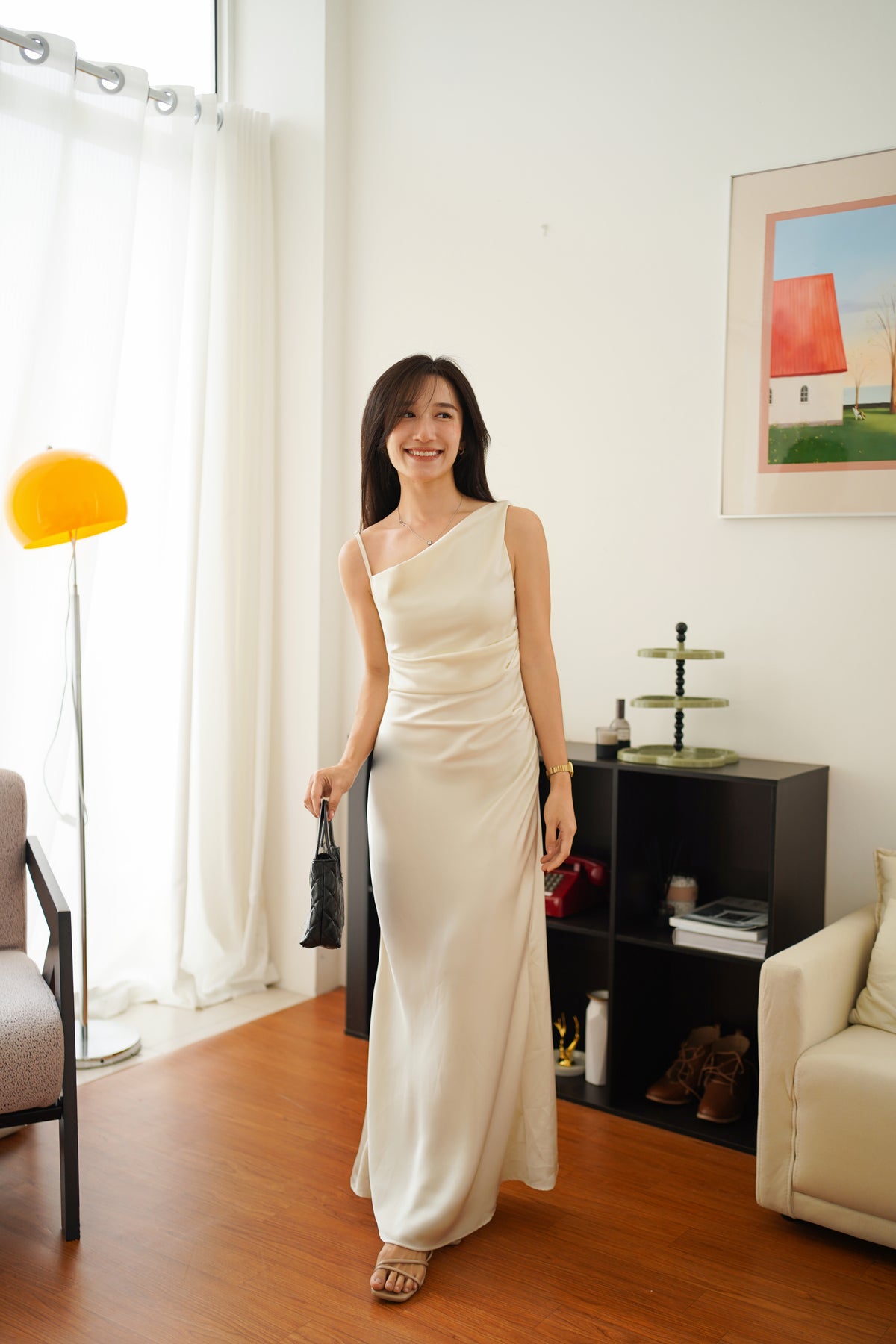 Qaira Toga Mermaid Satin Dress
