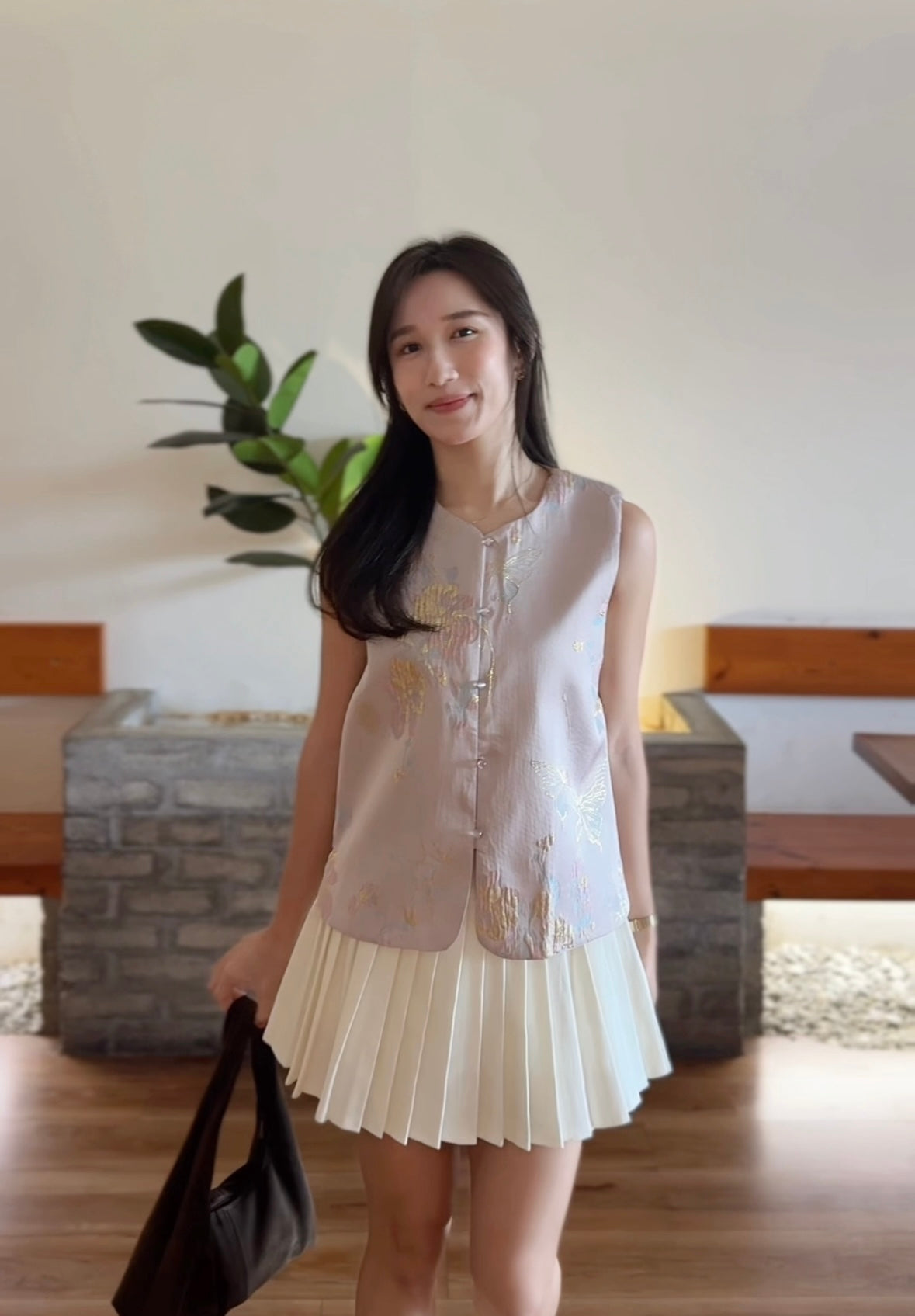 White Pleat Skirt