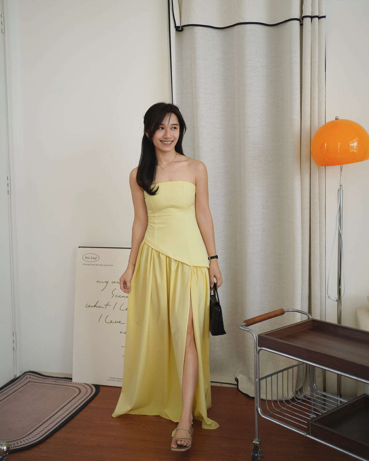Celestia Split Midaxi Dress - LovelyMadness Clothing Malaysia