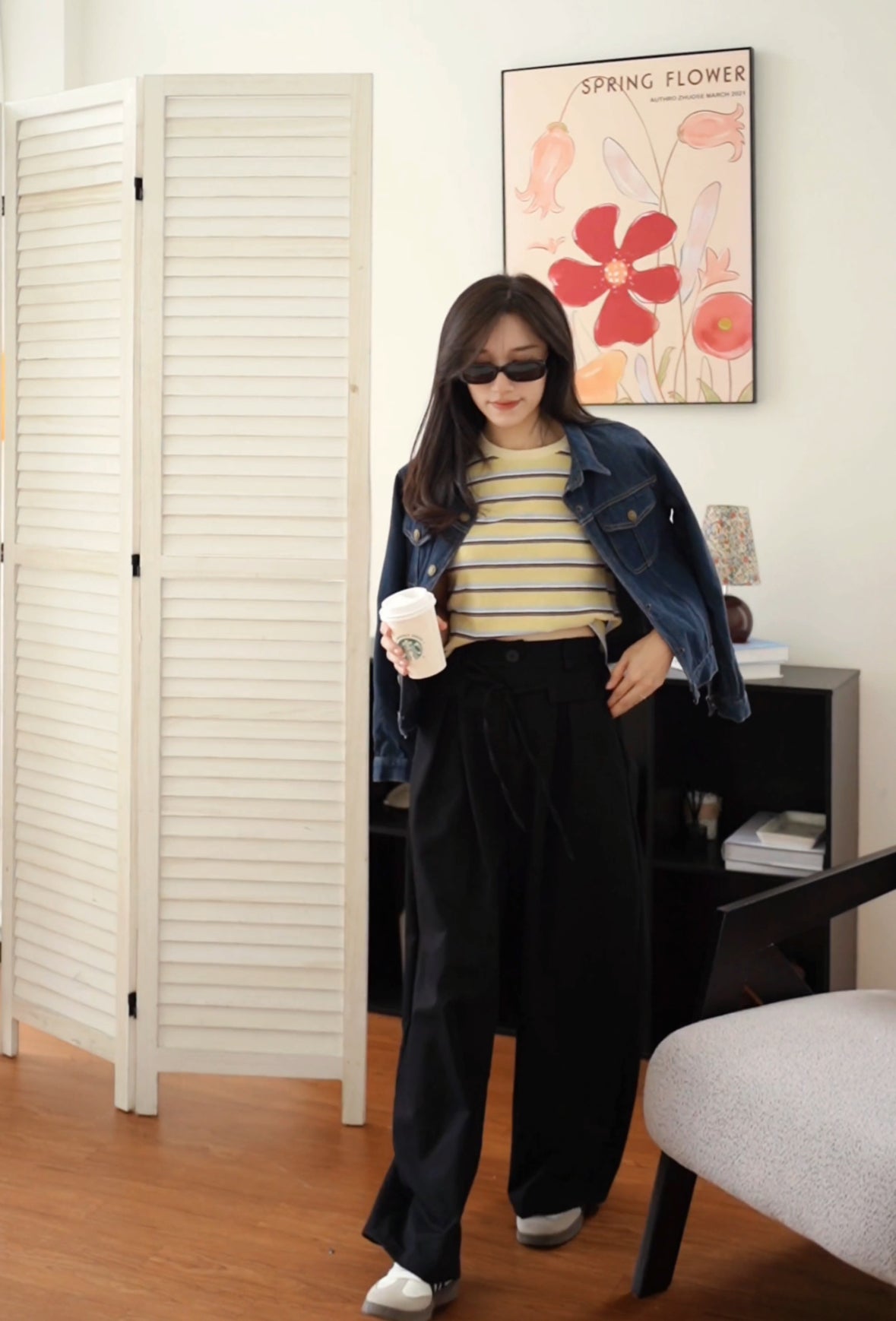 Rumi Wide-Leg Pants with Tie Detail - LovelyMadness Clothing Malaysia