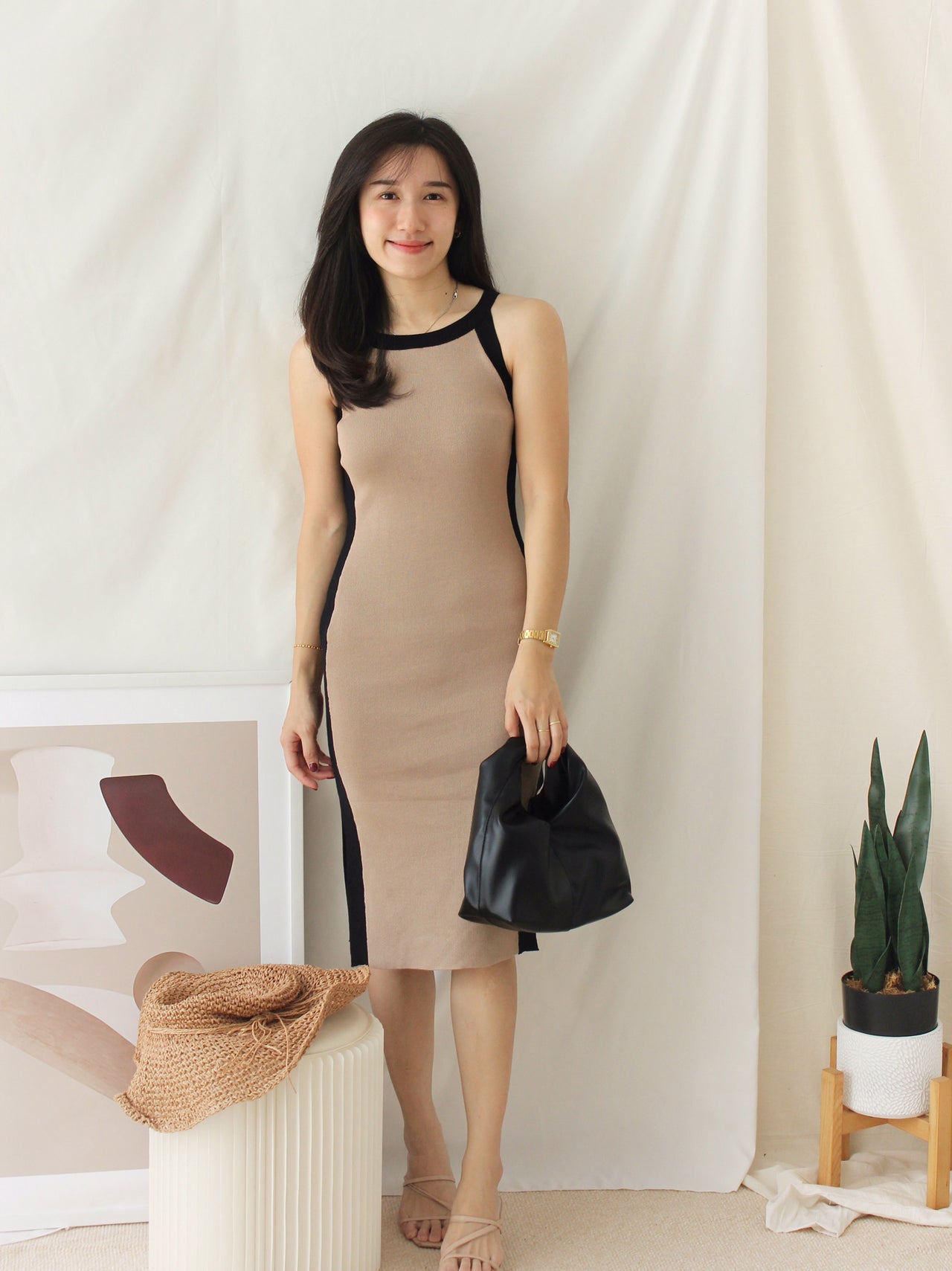 TALIYA KNIT CONTRAST DRESS