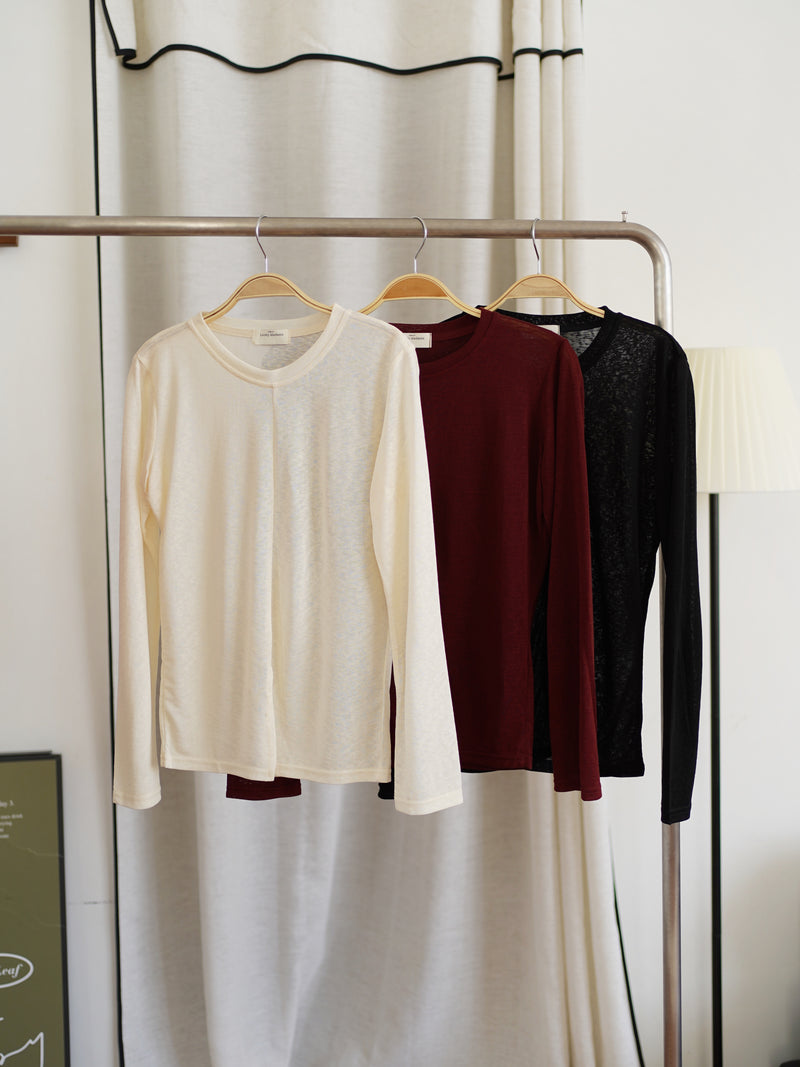 HYE-JIN Lightweight Sheer Knit
