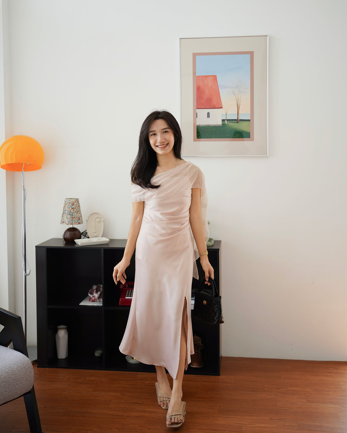 Roselia Satin Mesh Dress