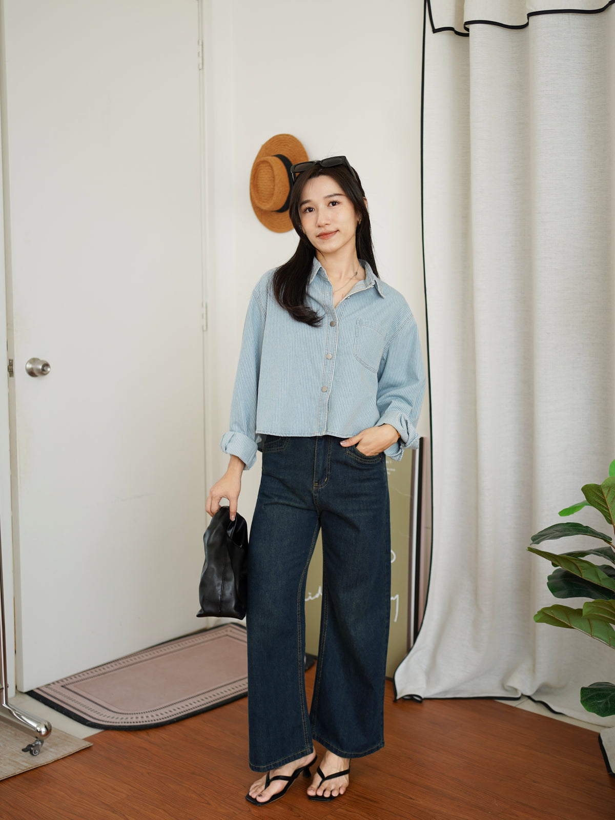 Denim Stripe Blouse