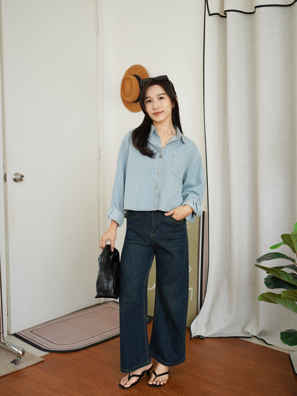 Denim Stripe Blouse