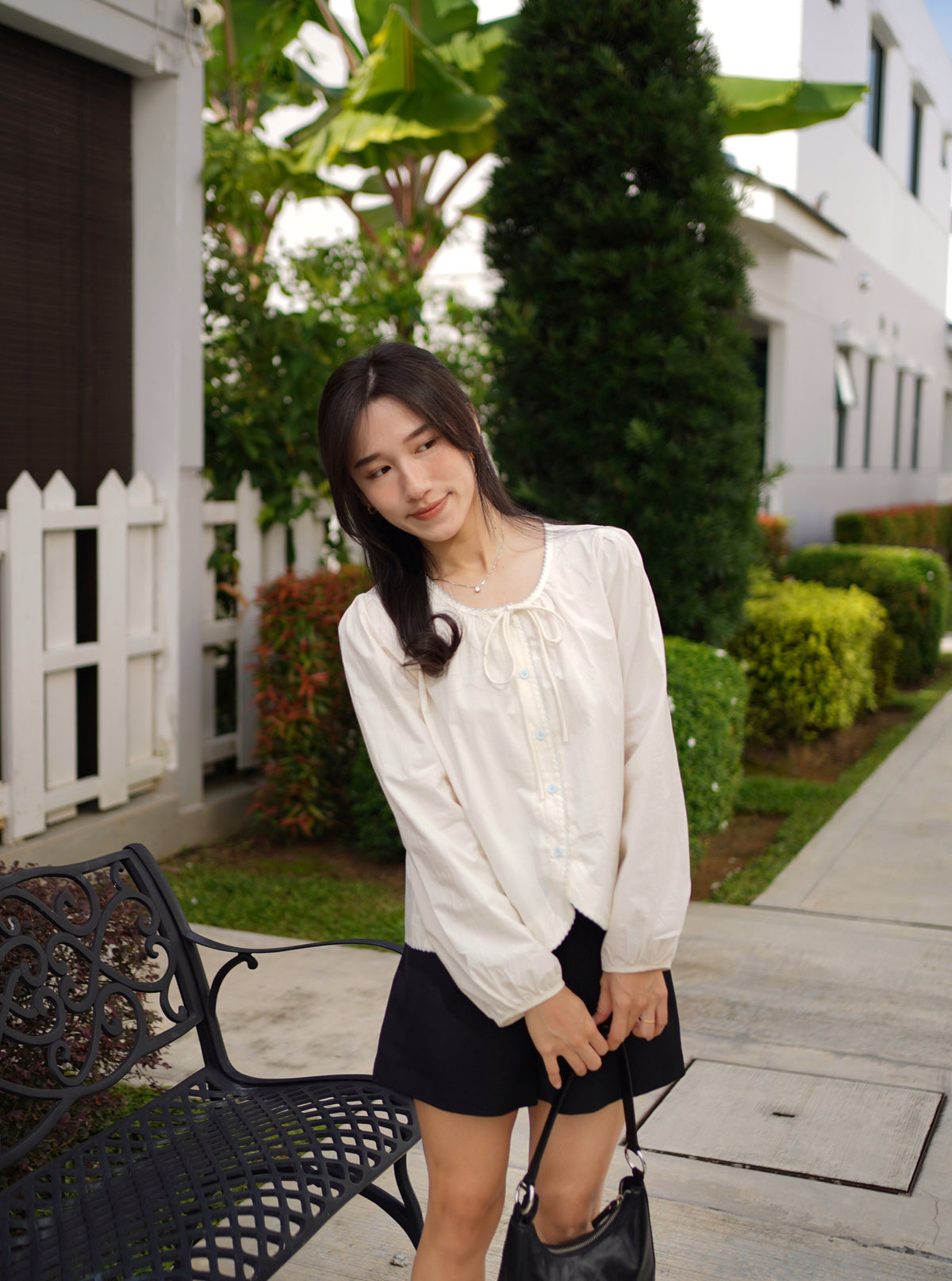 Harper Scallop Trim Blouse