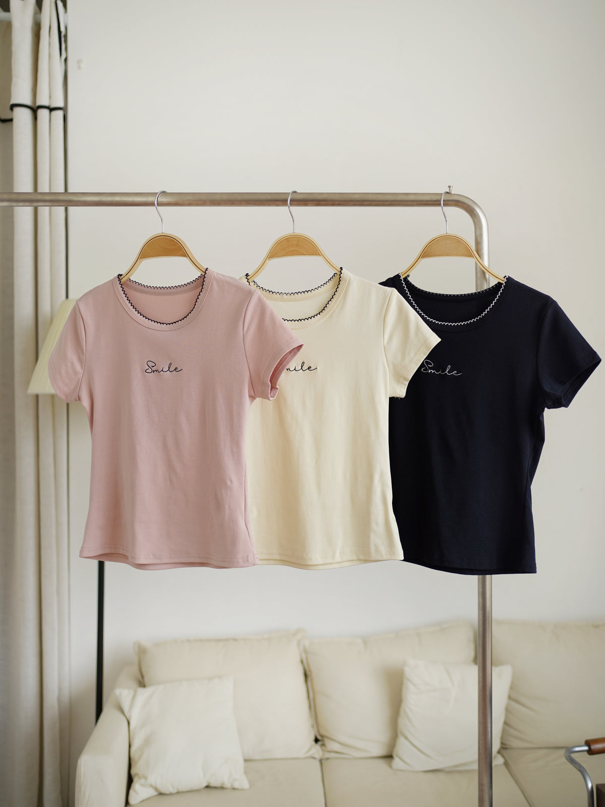 Smile Fitted Cotton Tee
