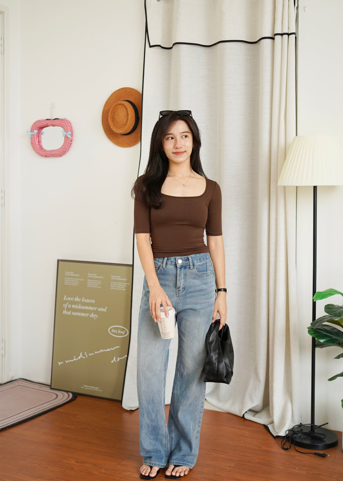 Yura Padded Quarter Sleeve Top