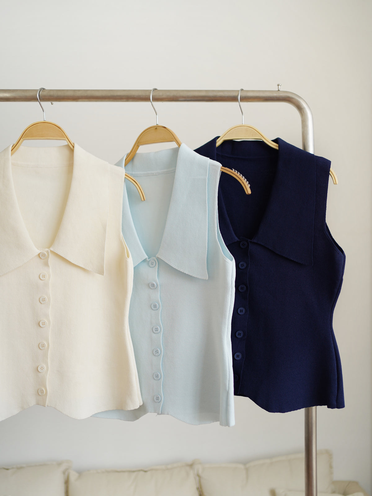 Ophelia Collar Button Top