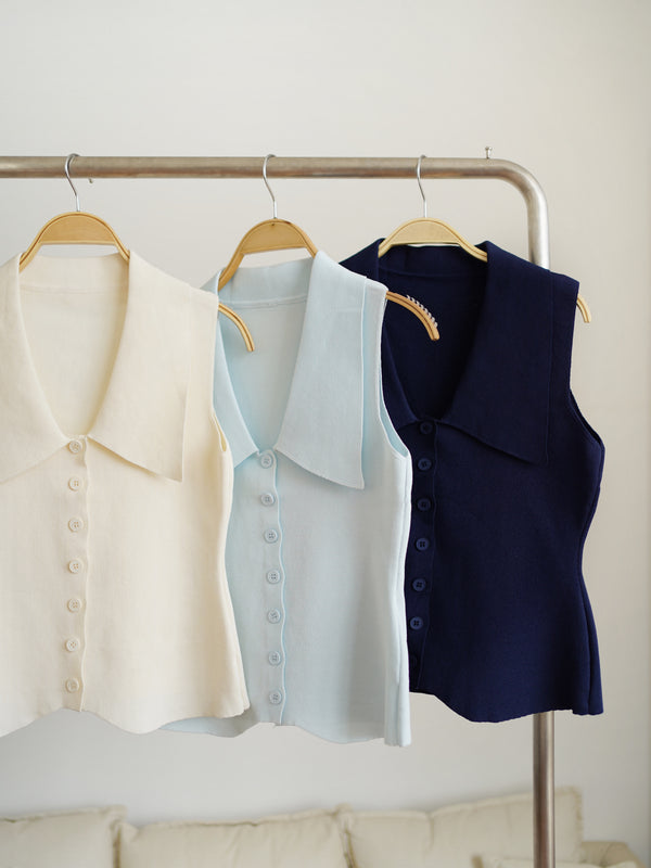 Ophelia Collar Button Top