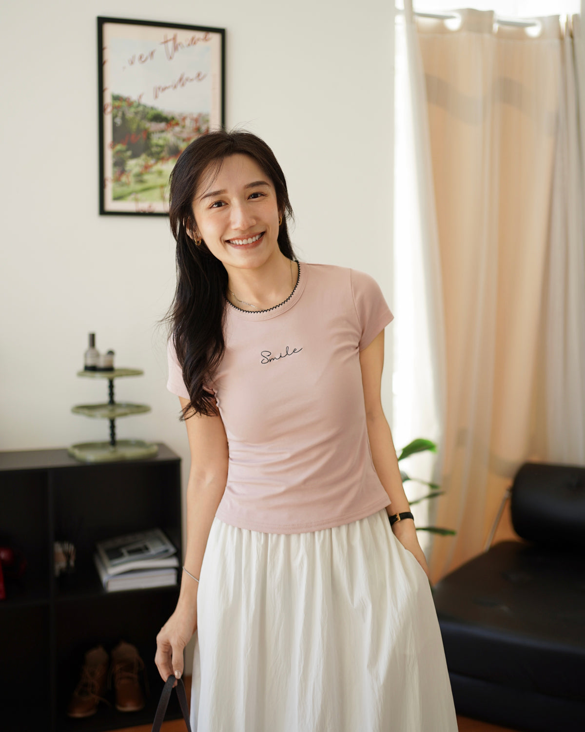 Smile Fitted Cotton Tee