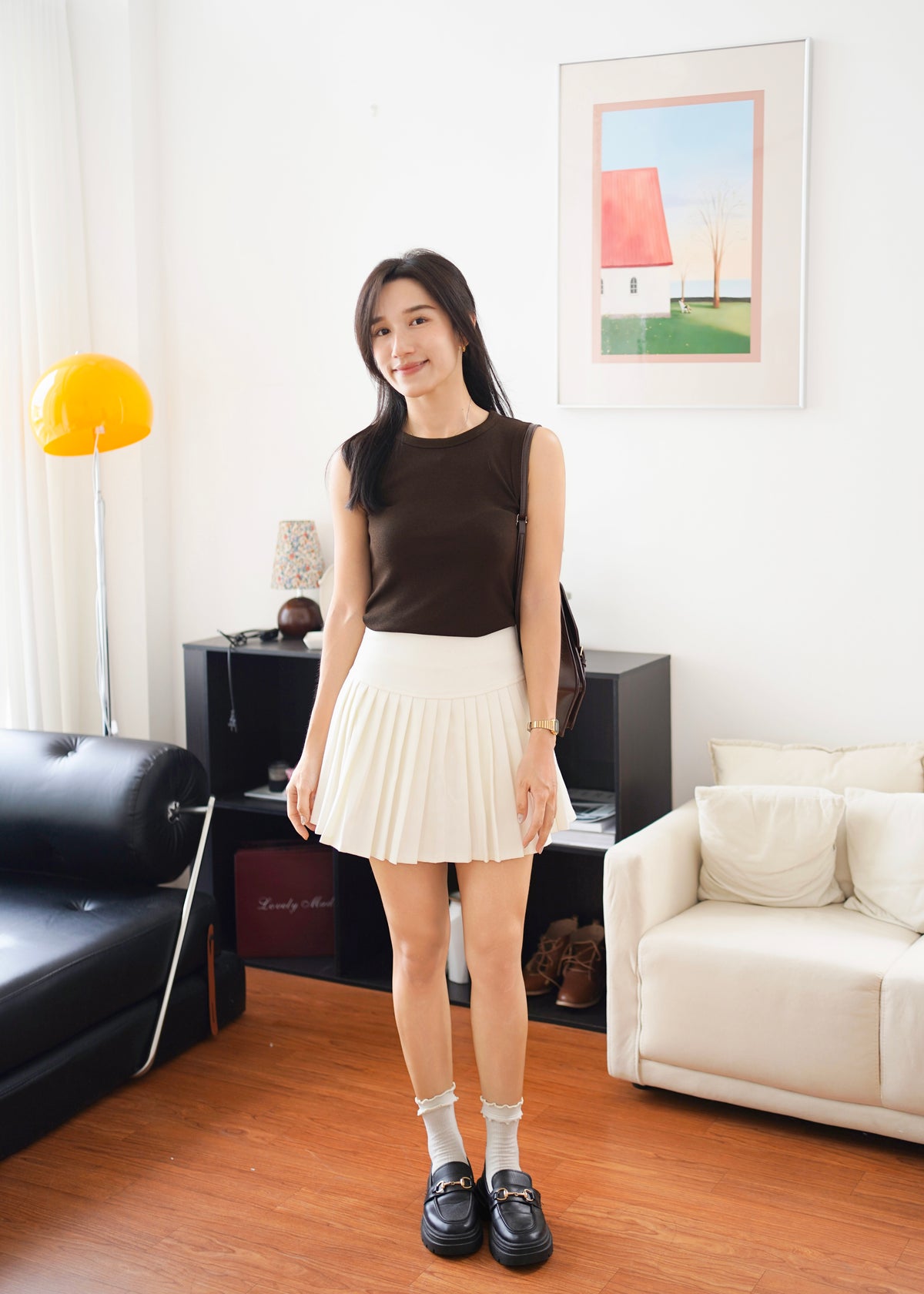White Pleat Skirt