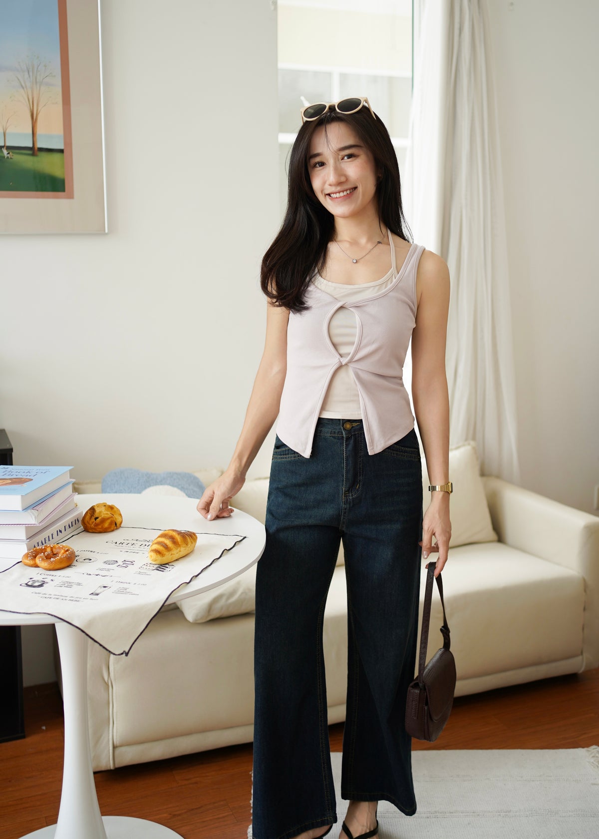 Elise Tie Back Layered Top