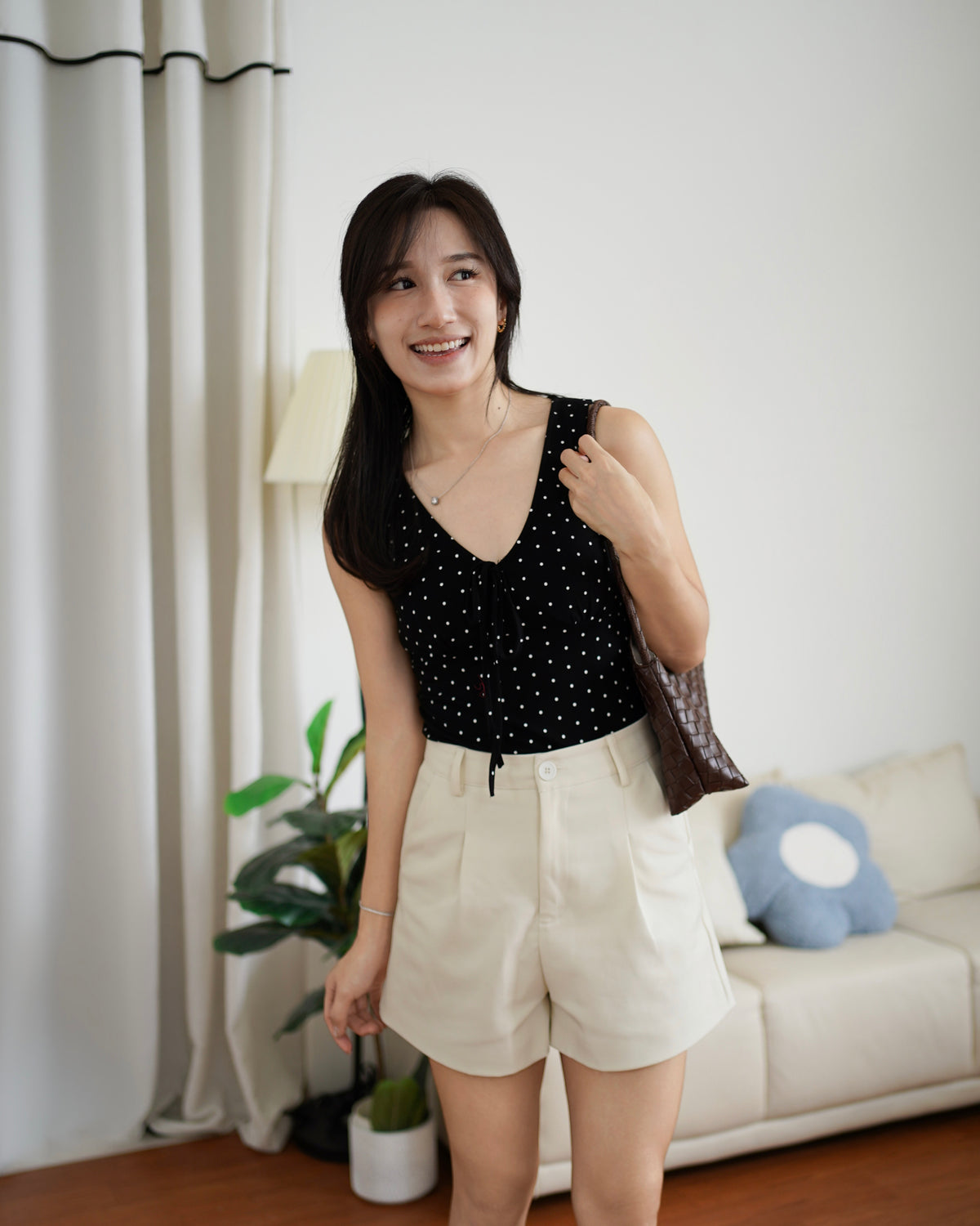 Aria Ribbon Polkadots Tank