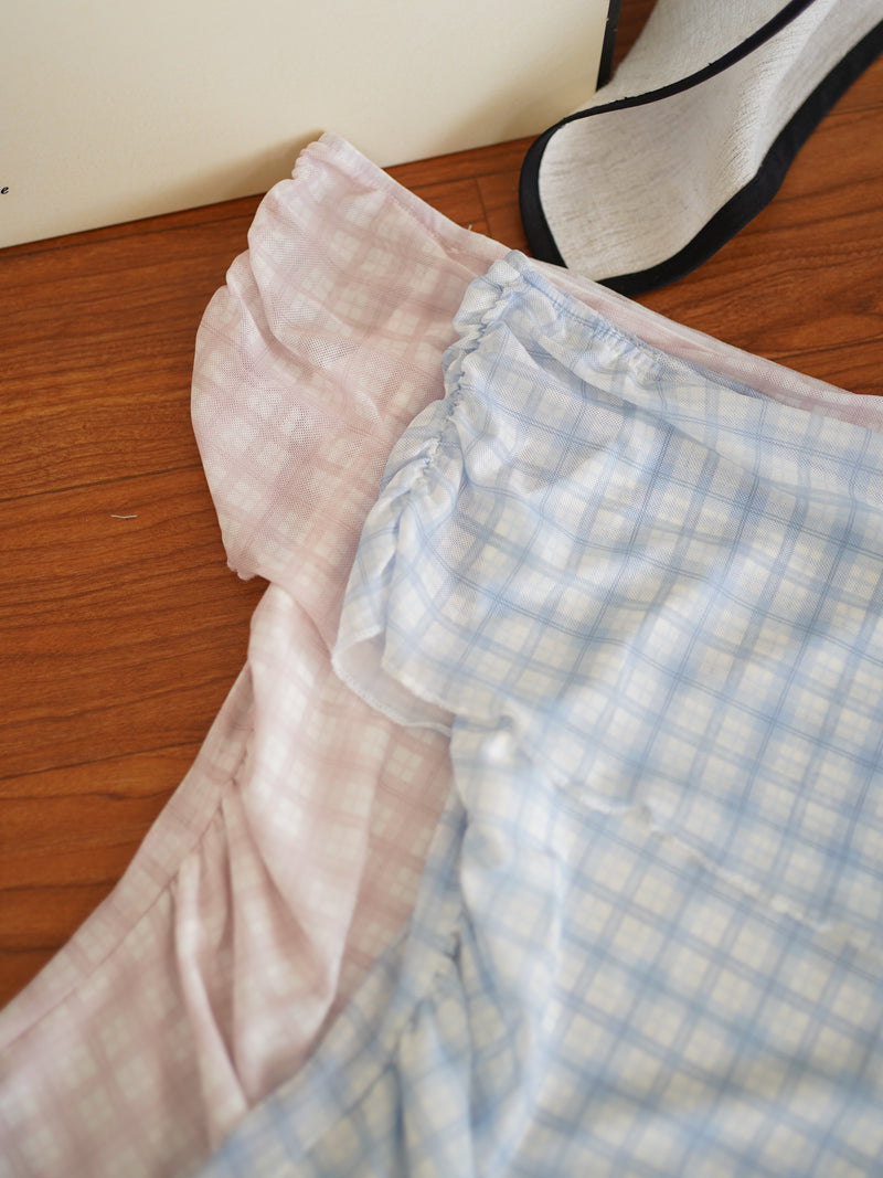 Rosie Plaid OFF-shoulder Top