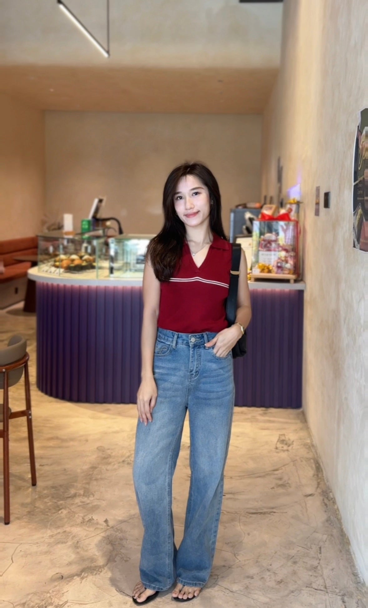 France Polo Knit Top