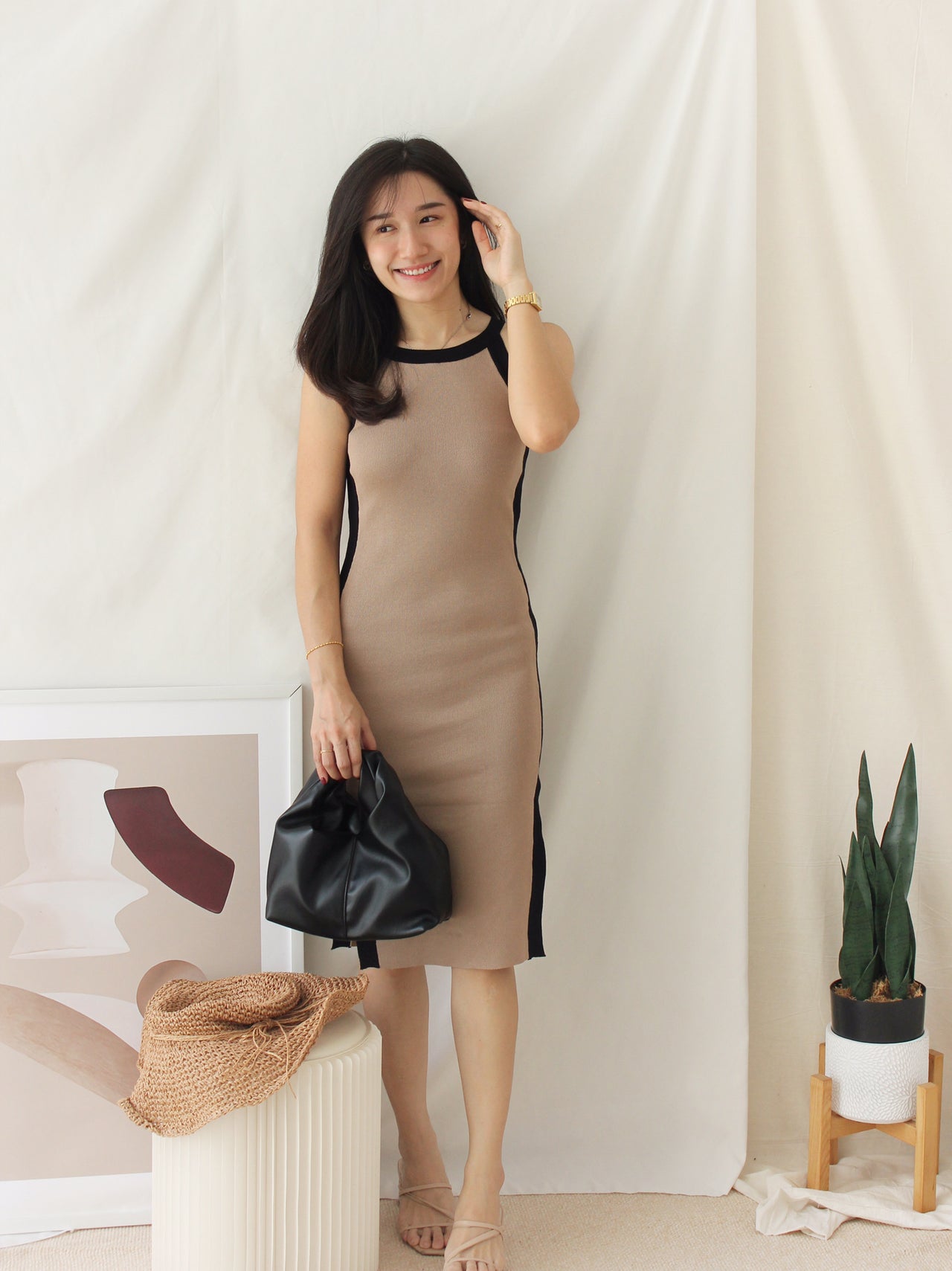 TALIYA KNIT CONTRAST DRESS