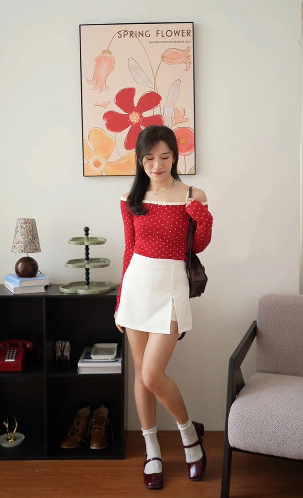 Polka Dot Long Sleeve Top - LovelyMadness Clothing Malaysia