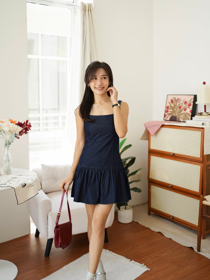 Isabel Denim Dress - LovelyMadness Clothing Malaysia