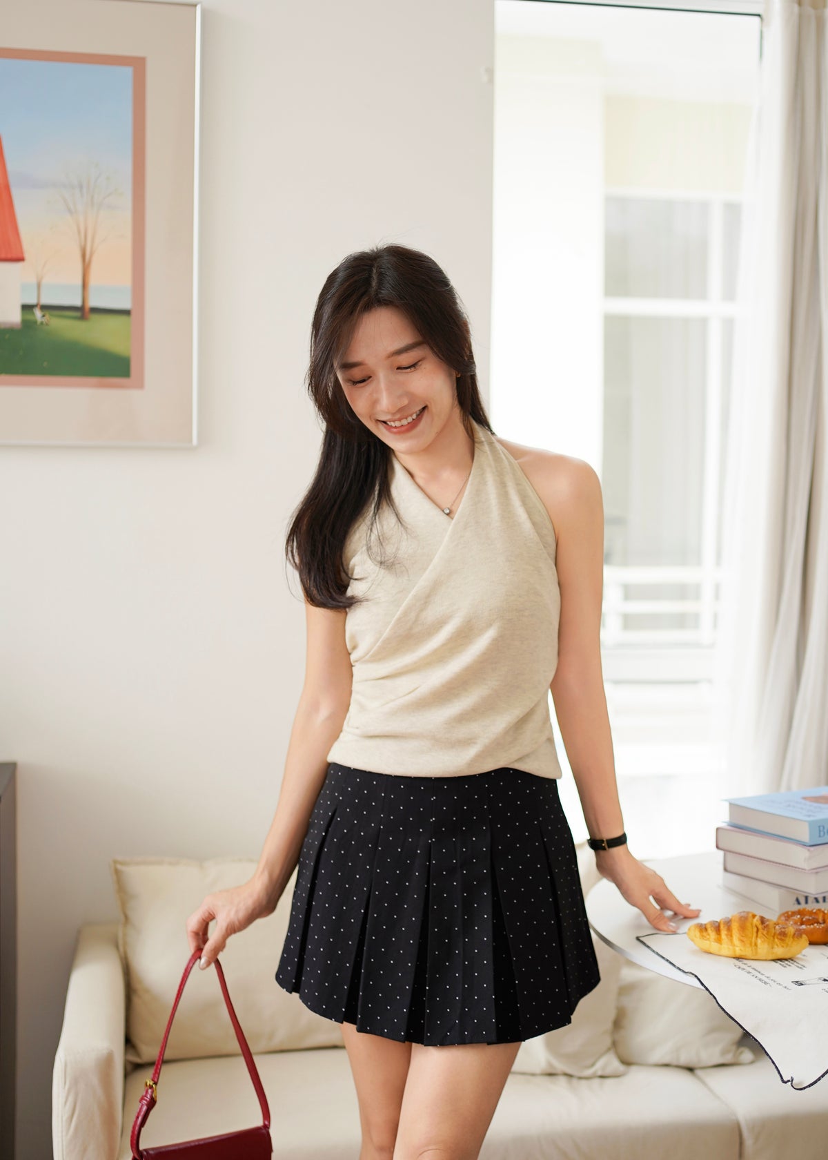 Elodie Knit Halter V Top
