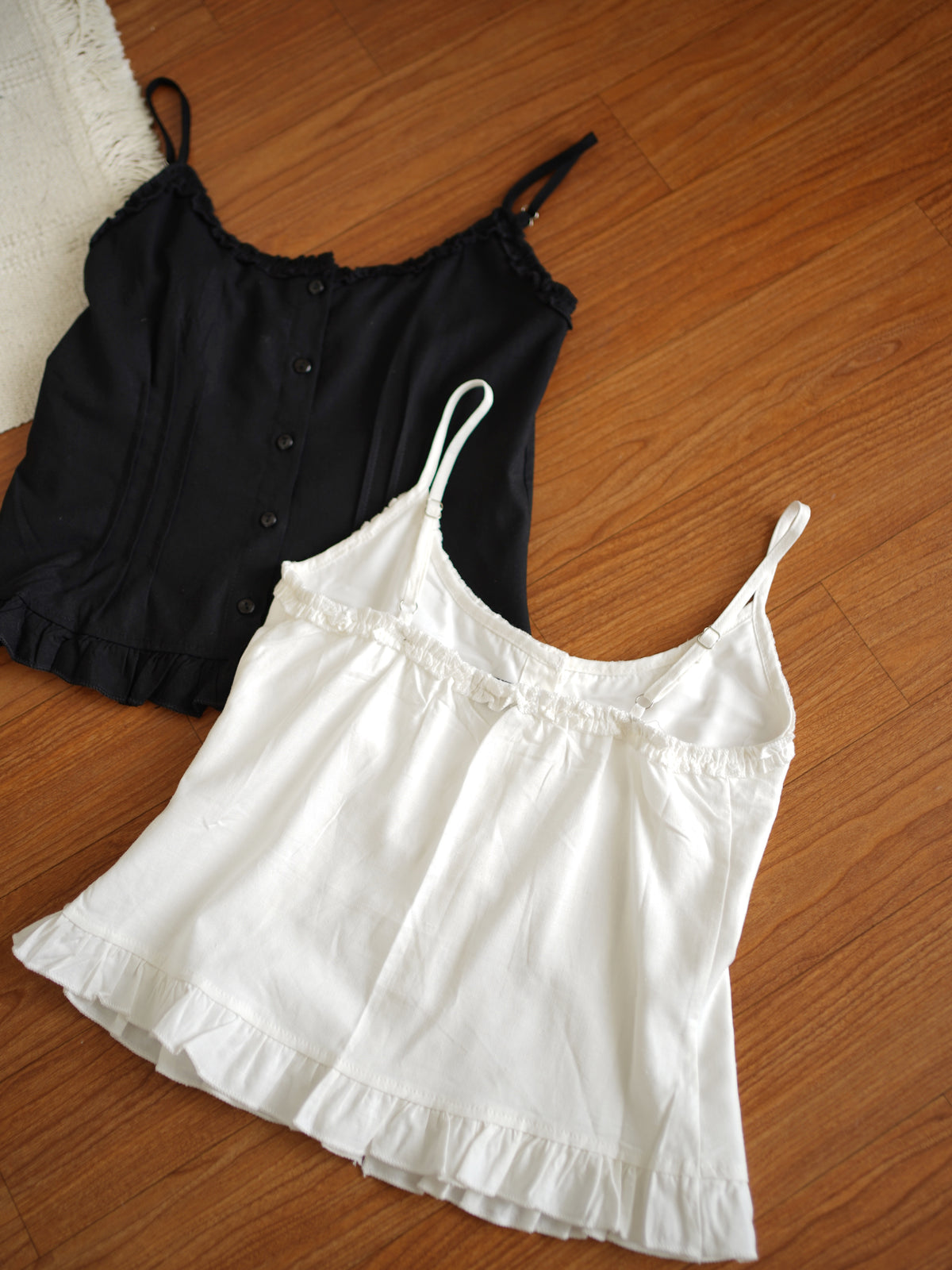 Vanessa Ruffle Button Cami